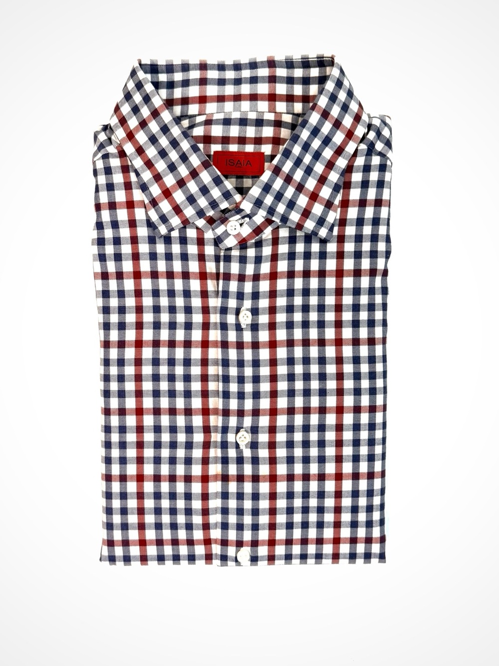 Isaia Gingham Plaid Button Down | XL
